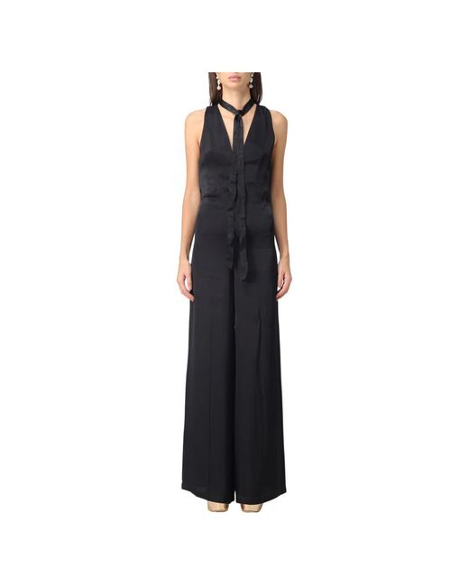 Twinset Jumpsuits & Playsuits ,Zwart ,Stijlvolle Abito Jurk in het Black