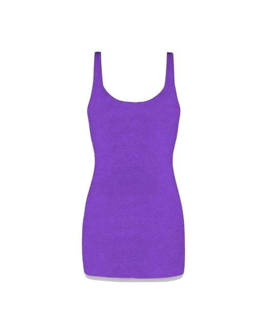 Mc2 Saint Barth Purple Short Dresses