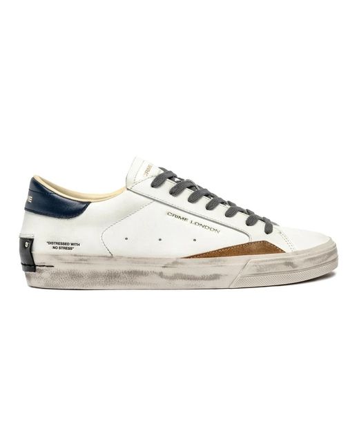 Crime London White Sneakers for men