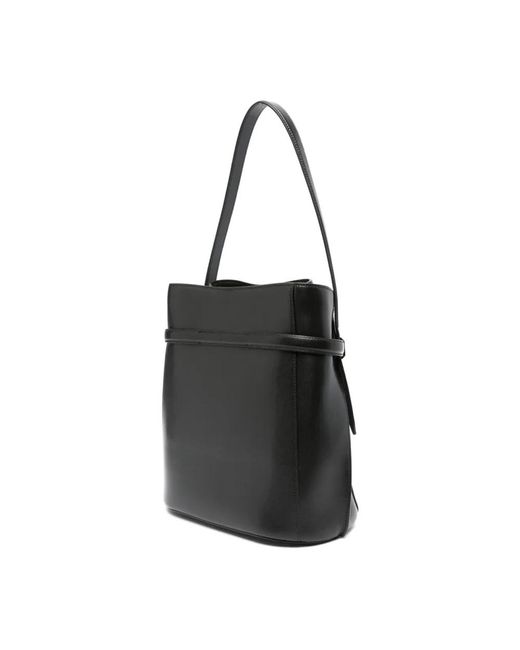 Totême  Black Leder eimer tasche mit gürtel