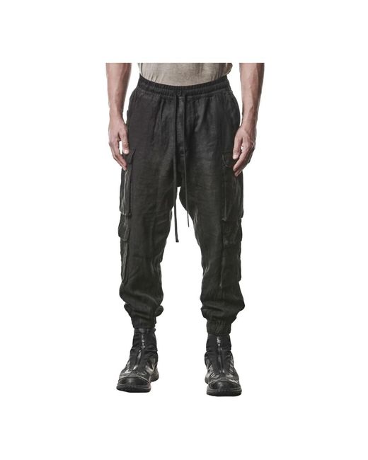 Thom Krom Broeken ,Zwart ,Linnen Pantalone Double Cargo in het Black voor heren