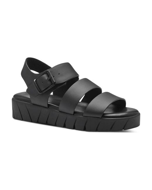 S.oliver Black Flat Sandals