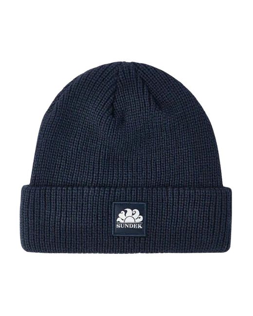 Sundek Rippstrick-Mütze in Blue für Herren