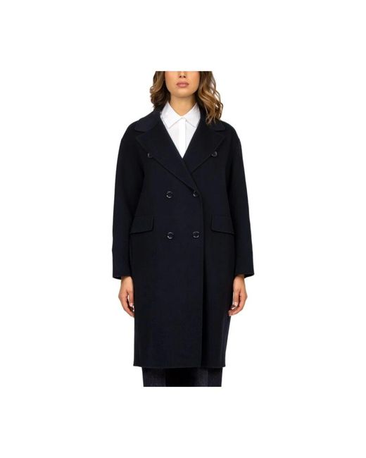 Double-Breasted Coats Max Mara de color Black