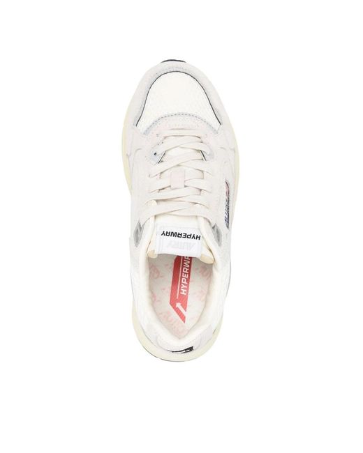Autry Hyperway Sneakers in het White
