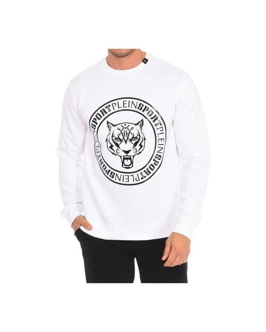 Philipp Plein Rundhals-sweatshirt mit markendruck in White für Herren