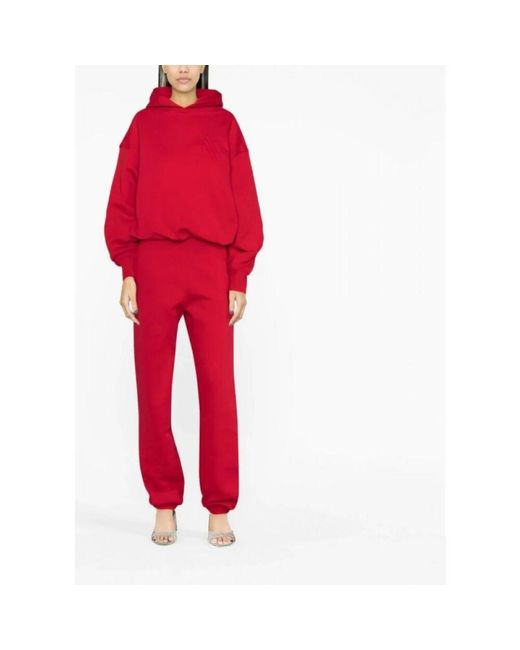The Attico Red Logo print baumwoll-trainingshose