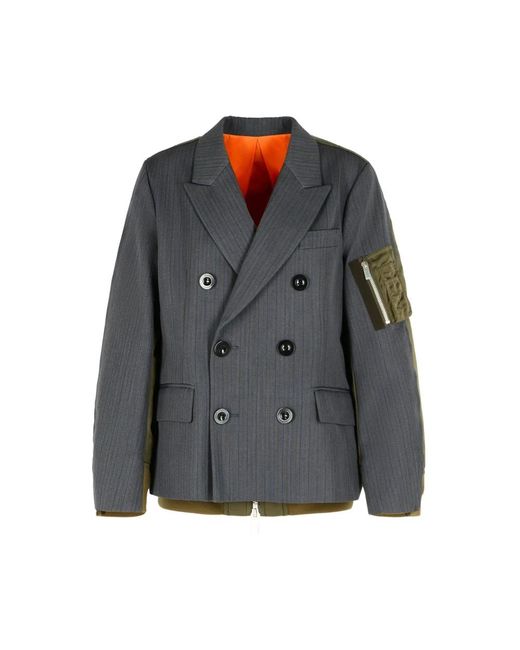 Sacai Gray Blazers