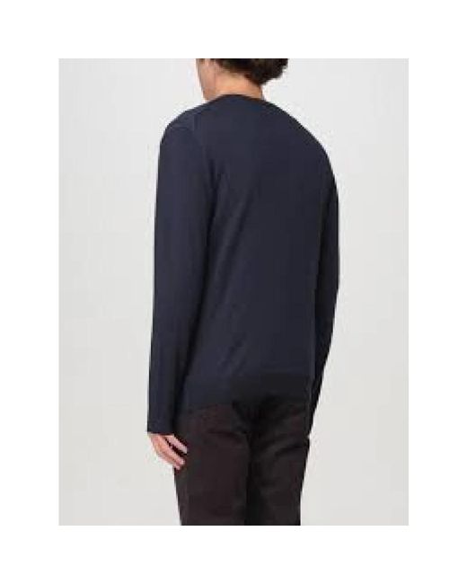 Woolrich Blaues logo pullover,klassische zeitlose wollpullover in Blue für Herren