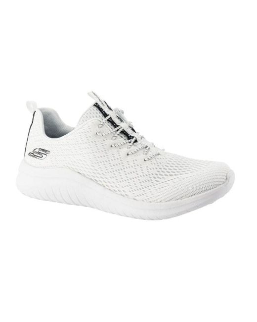 Skechers White Ultra Flex 2.0 Lite Groove Sneakers