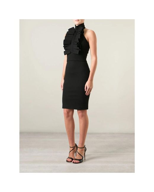 DSquared² Kleedjes ,Zwart ,Nylon Elegante Jurk in het Black