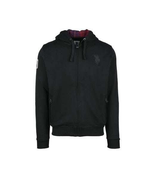 Felpa nera per uomo di U.S. POLO ASSN. in Black da Uomo