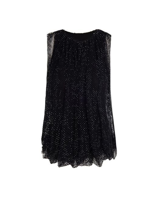 Sportmax Black Sleeveless Tops