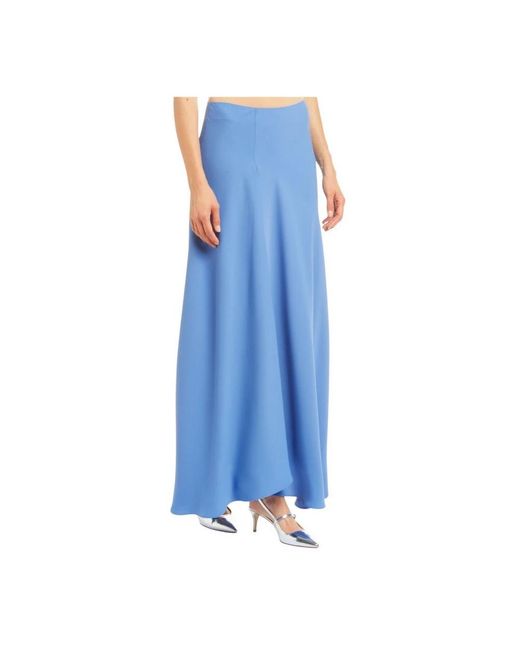 P.A.R.O.S.H. P.A.R.O..H. ,Rokken ,Blauw ,Polyester Heldere Blauwe Gerende Rok in het Blue