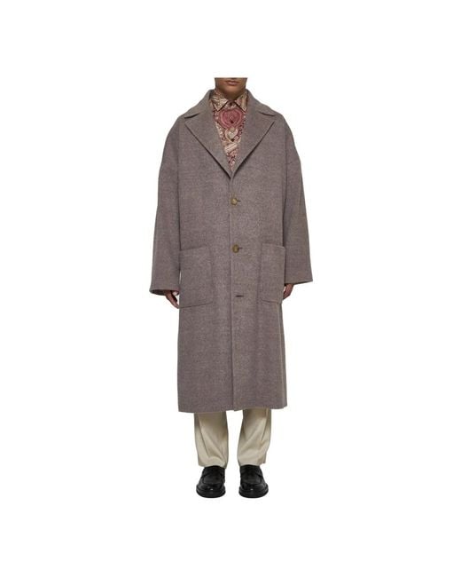 Coats belted coats Etro pour homme en coloris Gris Lyst