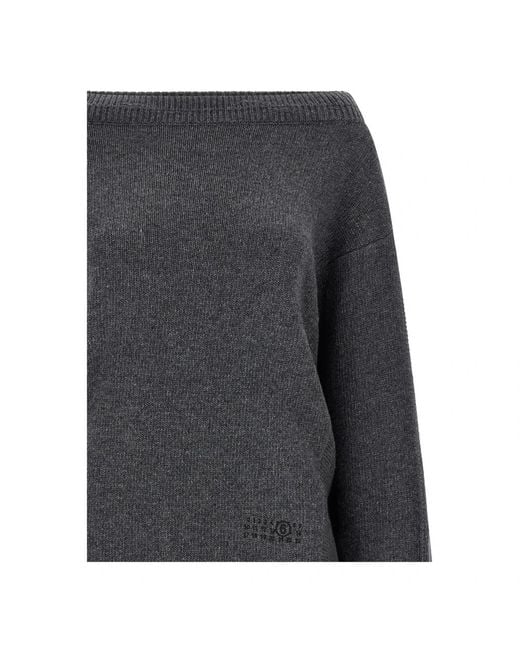 MM6 by Maison Margiela Gray Knitted Dresses