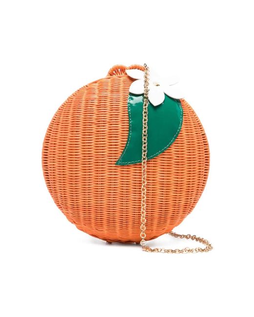 Clutches Serpui en coloris Orange