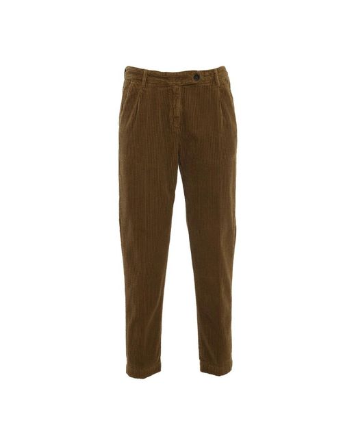 Straight Trousers Massimo Alba de color Brown