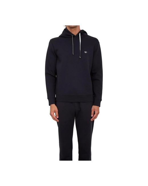 Emporio Armani Blue Hoodies for men