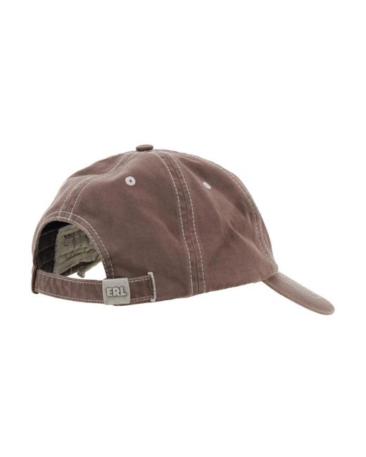 ERL Accessoires ,Bruin ,Katoen California Cap Woven in het Brown voor heren