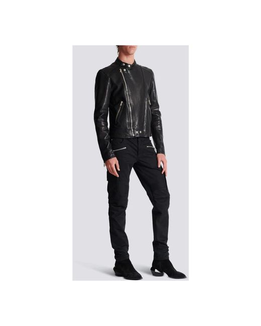 Jackets > leather jackets Balmain pour homme en coloris Black