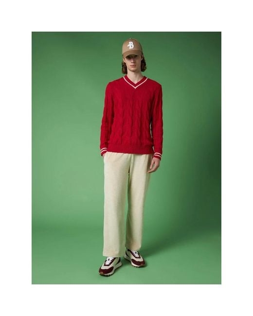 Ballantyne Red V-Neck Knitwear for men