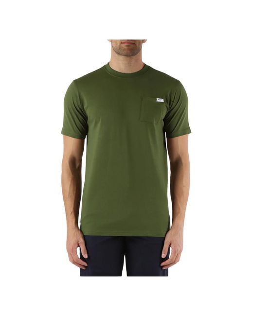 T-shirt in cotone active pocket di Aquascutum in Green da Uomo