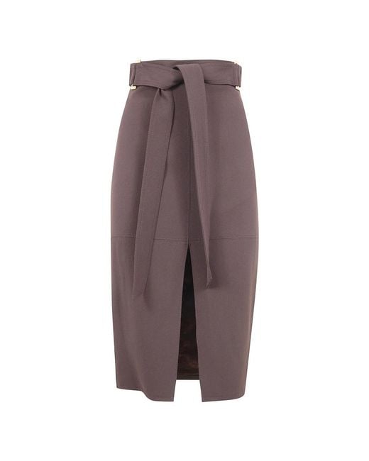 Elisabetta Franchi Brown Midi Skirts