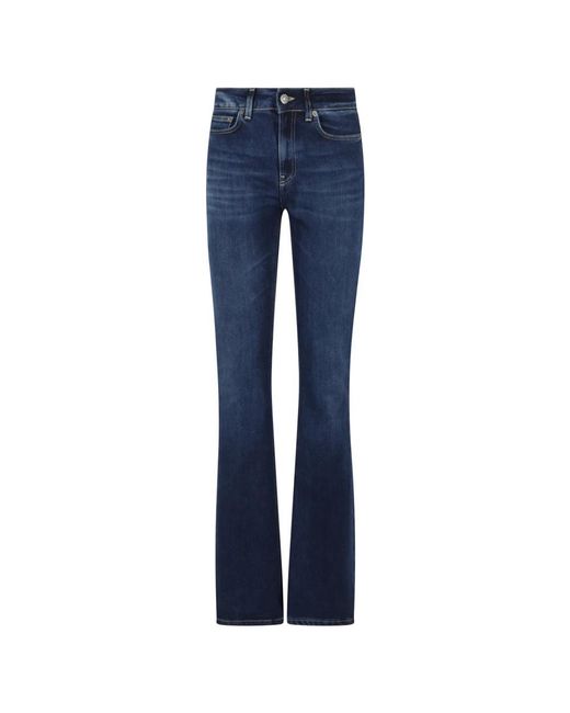 Dondup Jeans ,Blauw ,Blauwe Flare Leg Jeans New Lola in het Blue