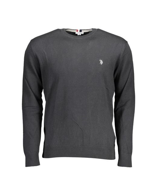 U.S. POLO ASSN. Gray Round-Neck Knitwear for men
