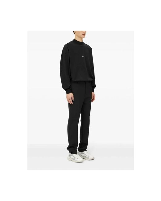 MSGM Black Straight Trousers for men