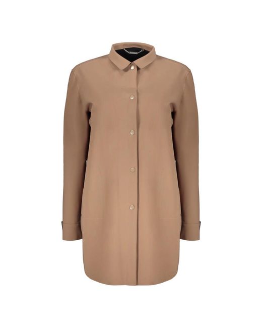 Moorer Single-Breasted Coats in het Brown