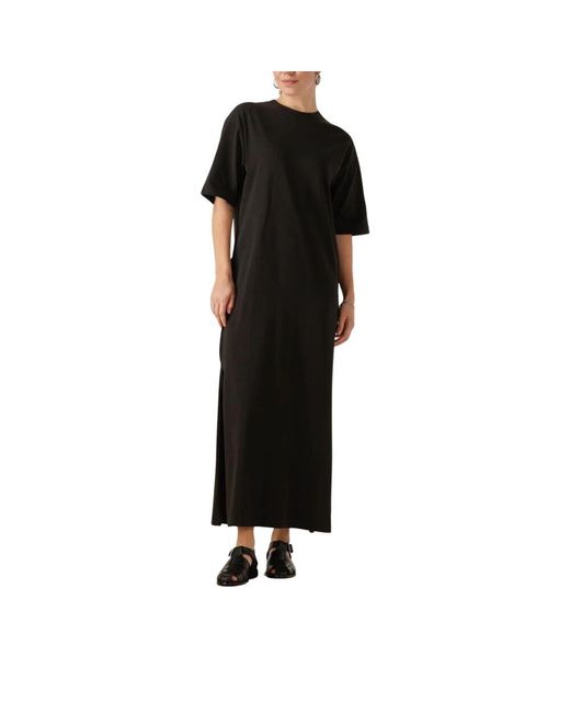 Catwalk Junkie Black Schwarzes Midi Tshirt Kleid Für Frauen