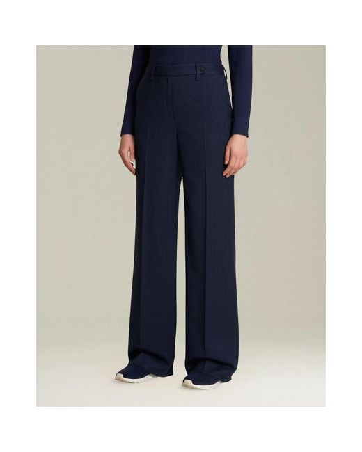 Kiton Broeken ,Blauw ,Wol Visgraat Wollen Broek in het Blue