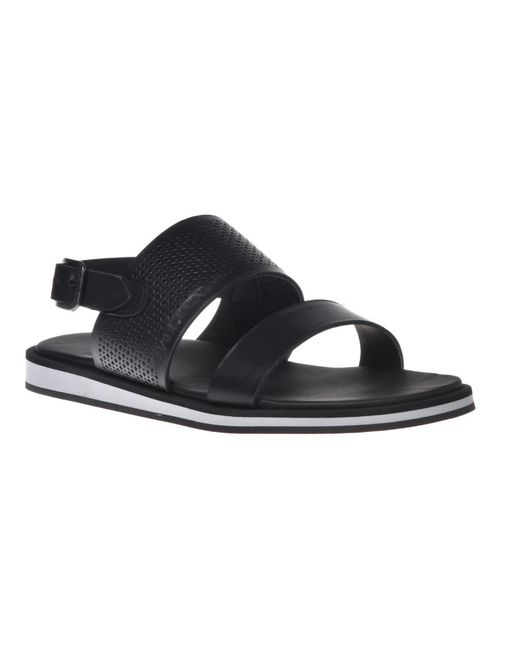 Baldinini Black Flat Sandals for men