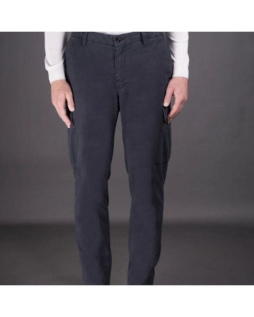 Straight Trousers Moorer de hombre de color Blue