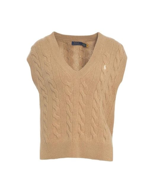 Polo Ralph Lauren Natural V-Neck Knitwear