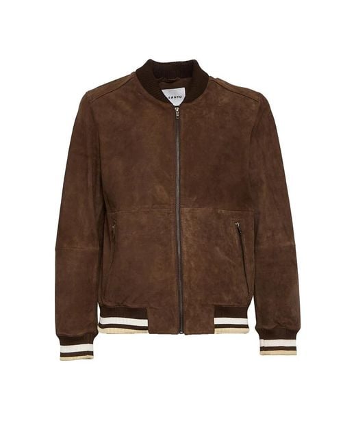 Amaranto Brown Leather Jackets for men