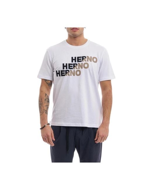 Herno Tops ,Wit ,T-Shirt in het White voor heren