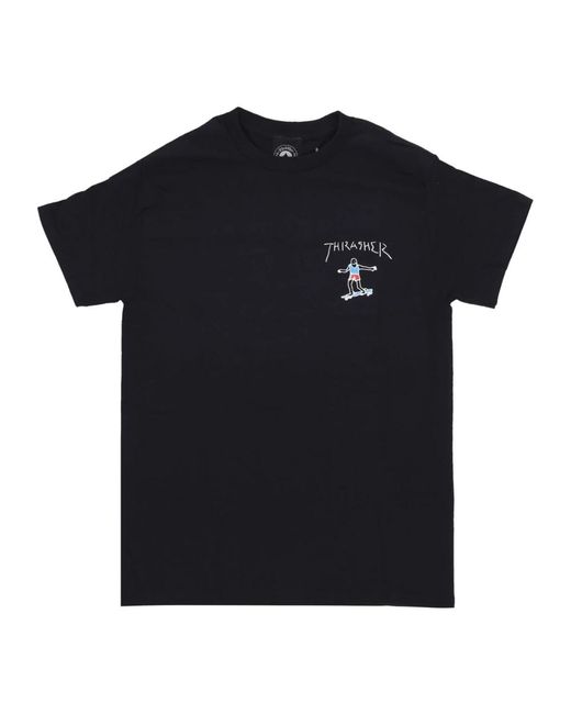 Thrasher Tops ,Zwart ,Katoen Zwart Mini Logo Tee T-Shirt in het Black voor heren