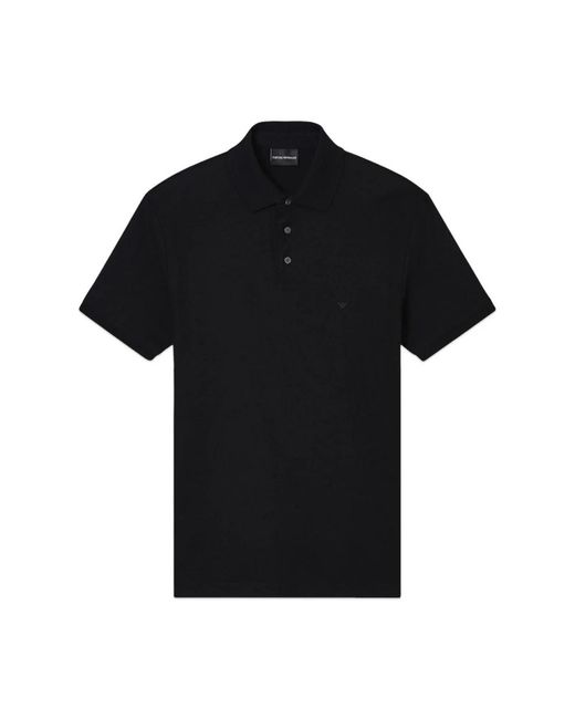 Emporio Armani Black Polo Shirts for men