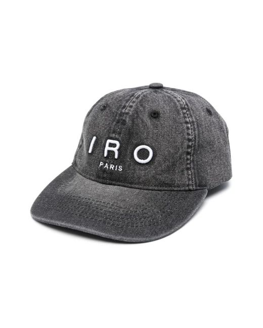IRO Accessoires ,Zwart ,Denim Washed Denim Cap in het Black
