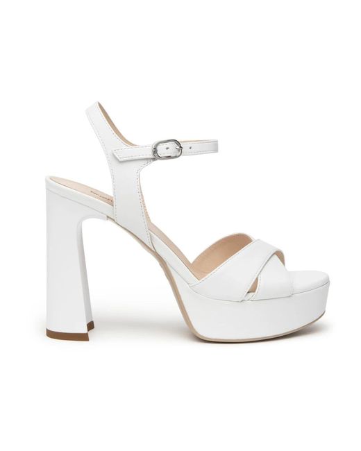 Nero Giardini White High Heel Sandals