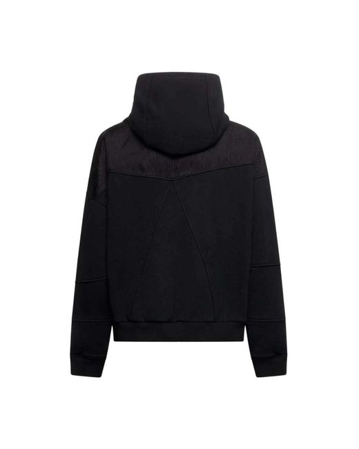 John Richmond Hoodies & Sweatvesten ,Zwart ,Katoen Hooded Zip-Front Jacket in het Black