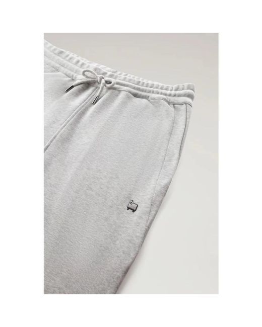 Woolrich White Sweatpants for men