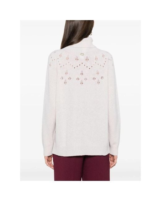 Twinset White Turtlenecks