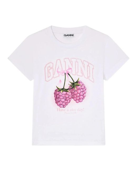 Ganni White T-Shirts