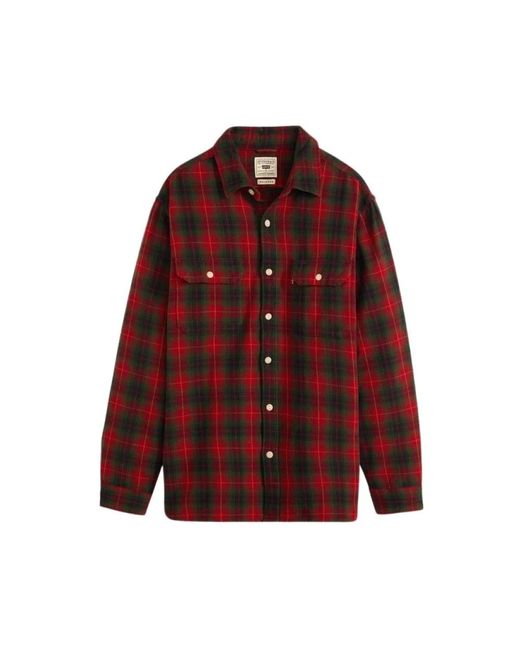 Levi's Jackson Worker Flannel Overshirt in het Red voor heren