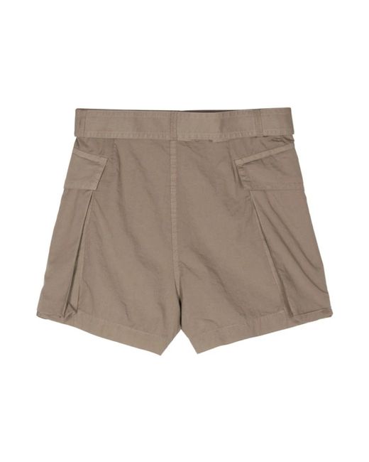 Dries Van Noten Gray Baumwollgabardine cargo shorts