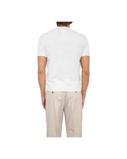 Paolo Pecora Weißes rundhals-shirt in Gray für Herren